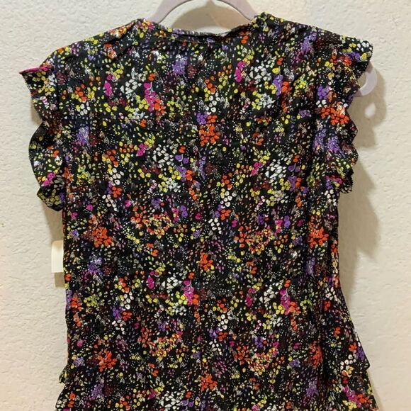 DEREK LAM 10 Crosby Top size 2 Sleeveless viscose Silk Floral Blouse  tank - Picture 2 of 6